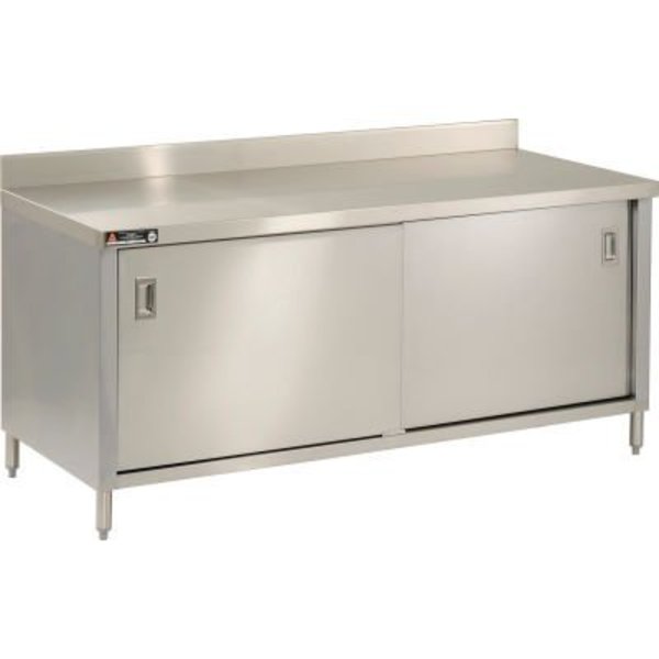 Aero Aero Manufacturing Co. 304 Stainless Deluxe Cabinet, Sliding Doors, 84"W x 30"D 3TSBOD-3084-D